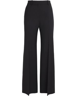 Theory Stretch-Wool Flared Trousers - Black