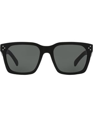 Celine Acetate Trapezoidal Sunglasses - Black