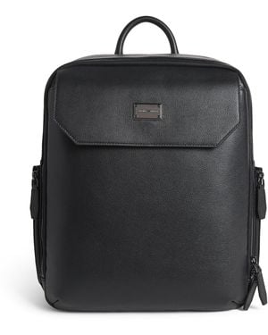 Emporio Armani Leather Backpack - Black