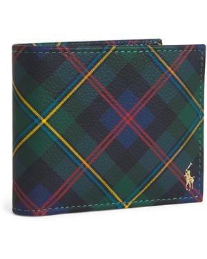 Polo Ralph Lauren Leather Tartan Polo Pony Bifold Wallet - Green
