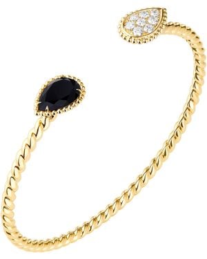 Boucheron Diamond And Onyx Serpent Bohème Bangle - Metallic