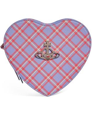 Vivienne Westwood Tartan Louise Heart Cross-Body Bag - Pink