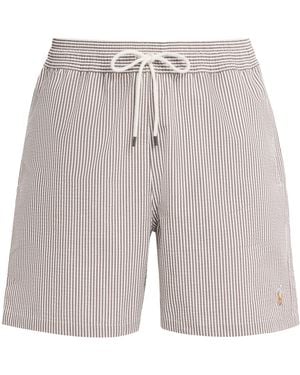 Polo Ralph Lauren Seersucker Traveller Swim Shorts - Grey