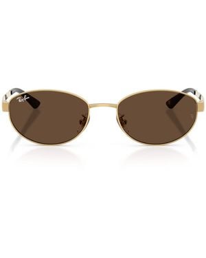 Ray-Ban Metal Oval Sunglasses - Brown