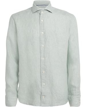 Eton Linen Slim-Fit Shirt - Green