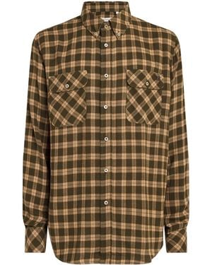 Wales Bonner Cotton Check Canopy Shirt - Green