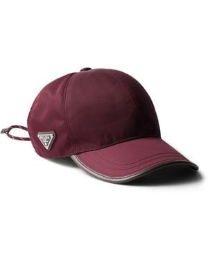 Prada Re-Nylon Toggle Baseball Cap - Red