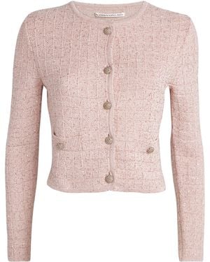 Alessandra Rich Sequin-Embellished Cardigan - Pink