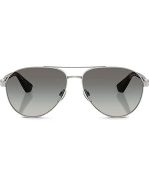 Burberry Metal Be3167 Pilot Sunglasses - Gray
