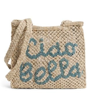 The Jacksons Jute Ciao Bella Tote Bag - Blue