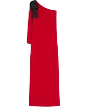 Valentino Silk One-Shoulder Gown - Red