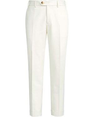 Brunello Cucinelli Cotton-Virgin Wool Trousers - White