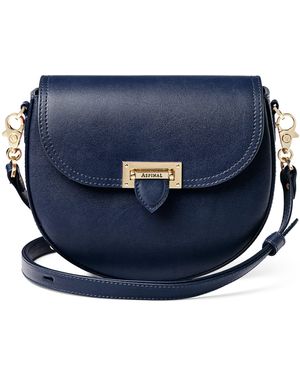 Aspinal of London Leather Portobello Cross-Body Bag - Blue