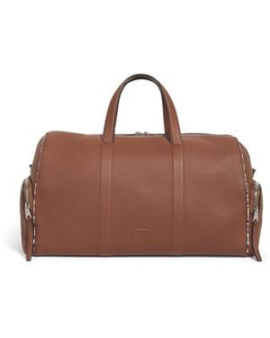 Paul Smith Leather Detachable Strap Holdall - Brown