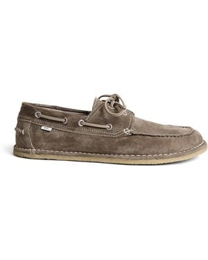 Ami Paris Suede Boat Shoes - Brown