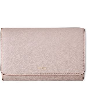 Mulberry Leather Medium Continental French Purse - Pink