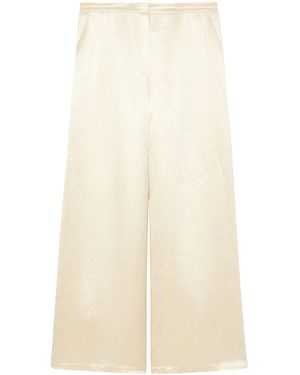 Marina Rinaldi Linen Straight Trousers - Natural