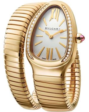 BVLGARI And Diamond Serpenti Tubogas Watch - Metallic