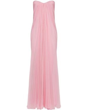 Alexander McQueen Silk Bustier Dress - Pink