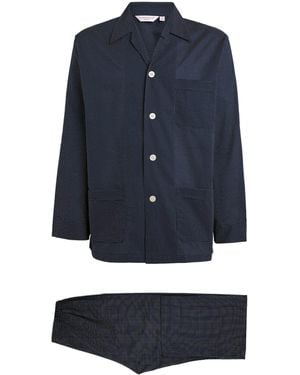 Derek Rose Plaza Pyjama Set - Blue