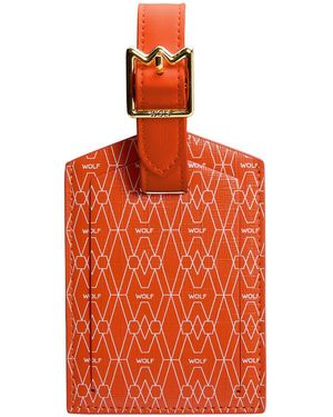 Wolf Vegan Signature Luggage Tag - Orange