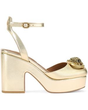 Kurt Geiger Leather Chelsea Platform Heels - Metallic