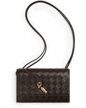 Bottega Veneta Nappa Leather Andiamo Shoulder Bag - Black