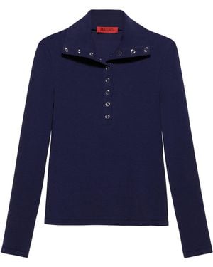 MAX&Co. Jersey Polo T-Shirt - Blue