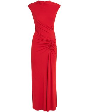 Jonathan Simkhai Ruched Acacia Midi Dress - Red