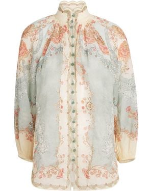 Zimmermann Floral Daylight Blouse - White