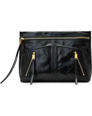 AllSaints Leather Jean Rey Pouch - Black