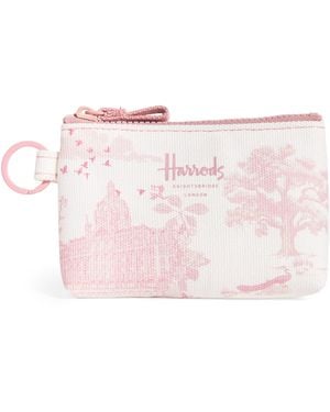 Harrods Toile Coin Purse - Pink