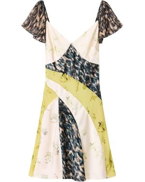 AllSaints Paneled Lala Mini Dress - Metallic