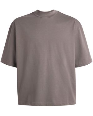 LE17SEPTEMBRE Cotton Boxy Oversized T-Shirt - Grey