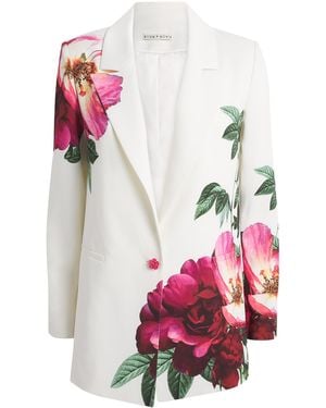 Alice + Olivia Floral Print Danny Blazer - Red
