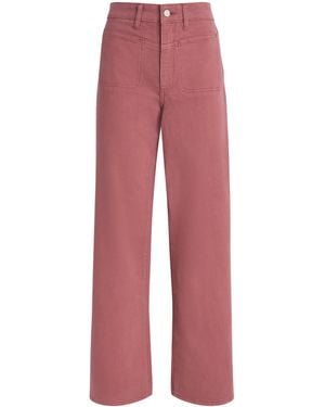 PAIGE Anessa Wide-Leg Jeans - Red