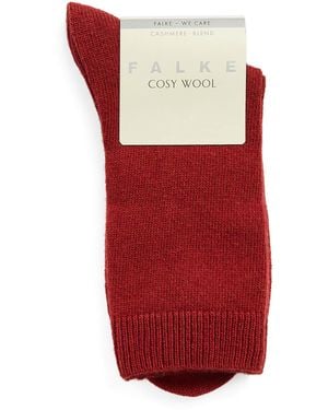 FALKE Mid-Calf Cozy Socks - Red