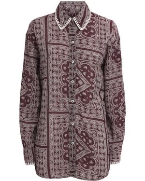 Veronica Beard Paisley Print Lloyd Shirt - Purple