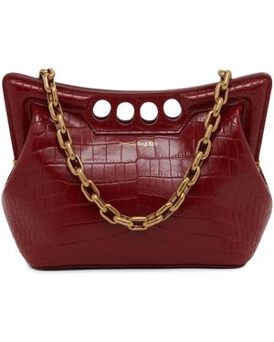 Alexander McQueen Leather The Peak Shoulder Bag - Red