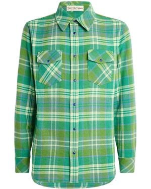 God's True Cashmere Cashmere Plaid Shirt - Green