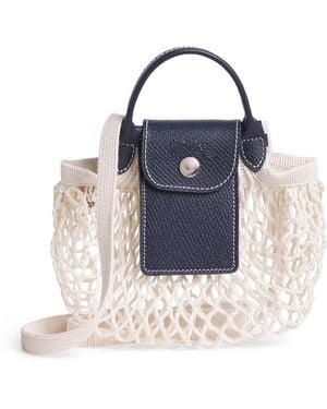 Longchamp Extra-Small Le Pliage Filet Mesh Bag - Blue