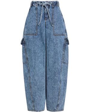Alaïa Denim Cargo Pants - Blue