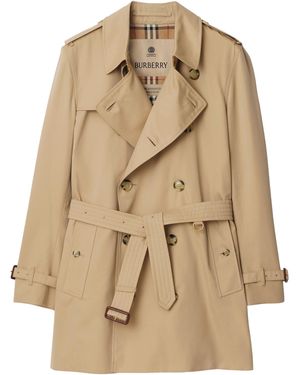 Burberry Short Kensington Heritage Trench Coat - Natural