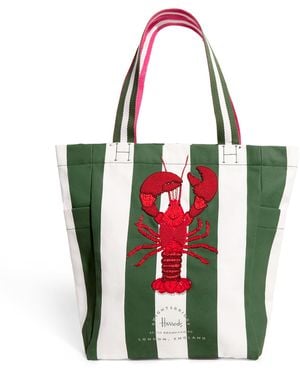 Harrods Embellished Lobster Tote Bag - Green