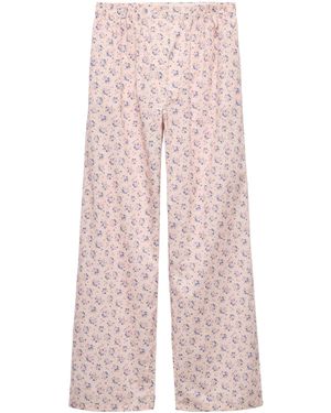 Prada Batiste Floral Print Trousers - Pink