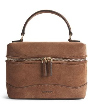 Sandro Suede Tangolino Vanity Bag - Brown