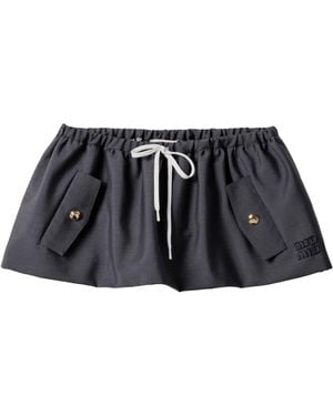Miu Miu Mohair-Wool Mini Skirt - Black