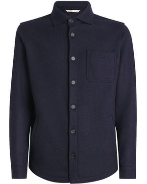 Maurizio Baldassari Virgin Wool-Blend Overshirt - Blue