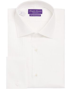 Ralph Lauren Sea Island Cotton Tuxedo Dress Shirt - White