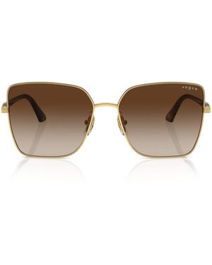 Vogue Metal Vo4199S Square Sunglasses - Brown